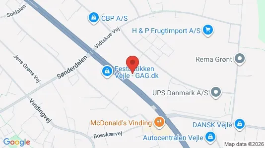 Lagerlokaler til leje i Vejle Centrum - Foto fra Google Street View