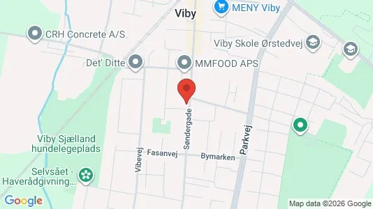 Gewerbeflächen zur Miete i Viby Sjælland - kort over placeringen