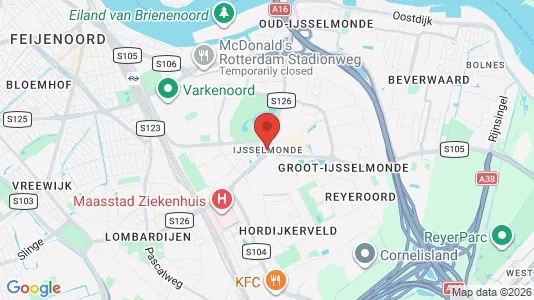 Kaupat Vuokrattavana i Rotterdam IJsselmonde - kort over placeringen