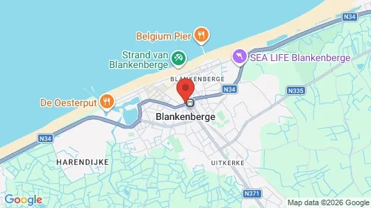 Ladenlokale zur Miete i Blankenberge – Foto von Google Street View