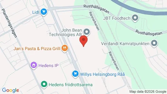 Magazyny Do wynajęcia i Helsingborg - kort over placeringen