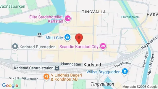 Kontorlokaler til leje i Karlstad - kort over placeringen