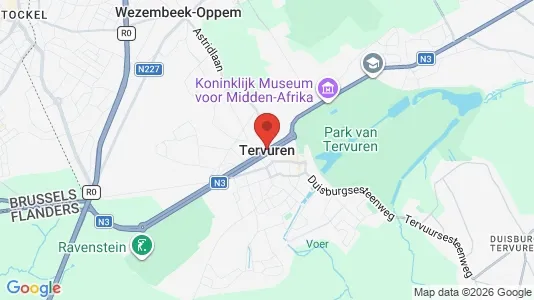 Restaurants for rent i Tervuren - kort over placeringen