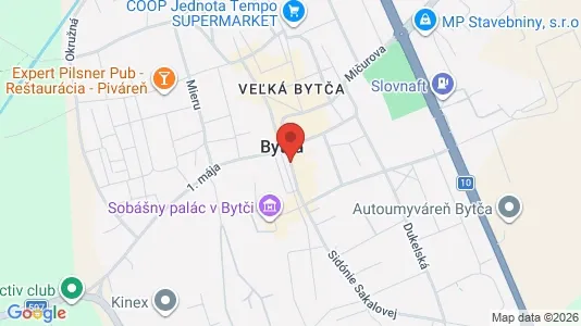 Nieruchomości komercyjne Do wynajęcia i Bytča - kort over placeringen