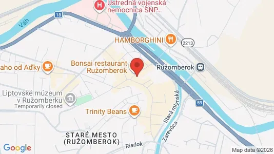 Lokaler til leje i Prievidza - kort over placeringen