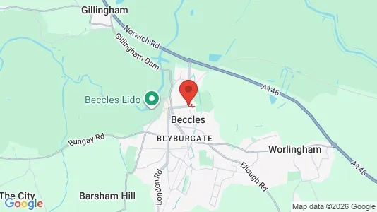 Grond te huur i Beccles - Suffolk - kort over placeringen