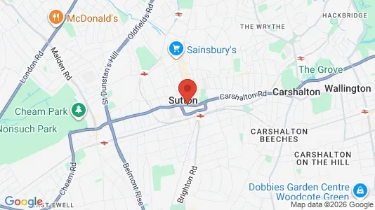 Restauranglokaler för uthyrning i Sutton - Surrey – Foto från Google Street View