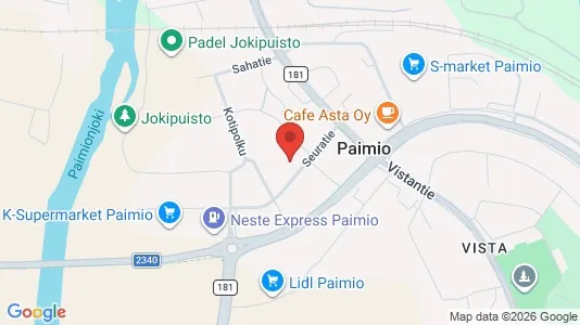 Propiedades comerciales En alquiler i Paimio - kort over placeringen
