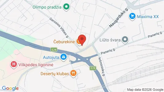 Commercial properties for rent i Vilnius Vilkpėdė - kort over placeringen