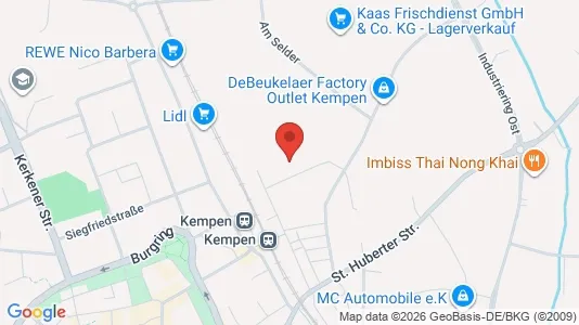 Warehouses for rent i Viersen - kort over placeringen