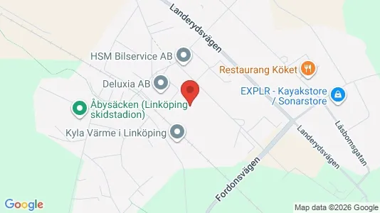 Lagerlokaler til leje i Linköping - Foto fra Google Street View