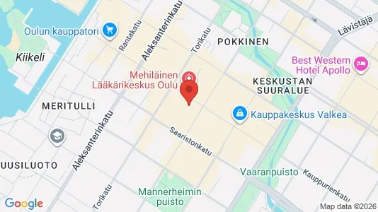 Commercial properties for rent i Oulu - kort over placeringen