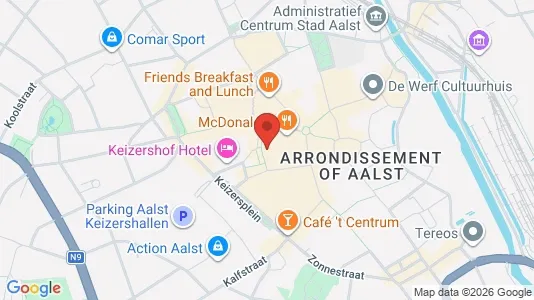 Gewerbeflächen zur Miete i Aalst - kort over placeringen