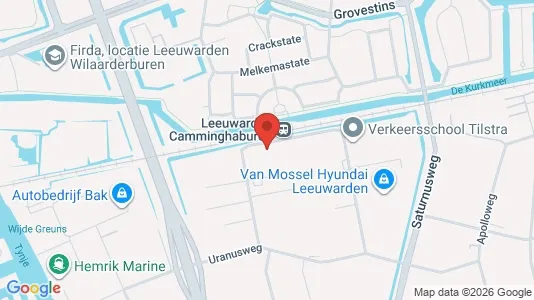 Commercial properties for rent i Leeuwarden - kort over placeringen