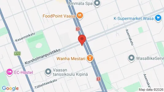 Lager zur Miete i Vaasa - kort over placeringen