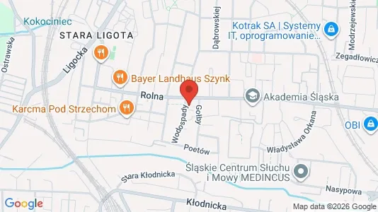 Office spaces for rent i Katowice - kort over placeringen