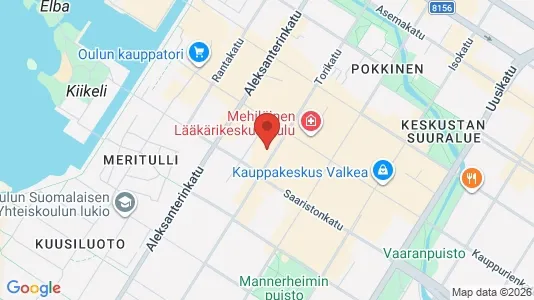 Nieruchomości komercyjne Do wynajęcia i Oulu - kort over placeringen