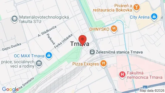 Propiedades comerciales En alquiler i Trnava - kort over placeringen