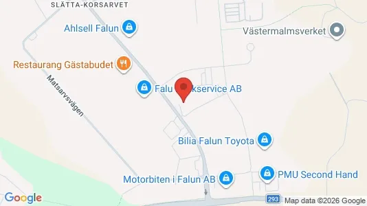 Kontorslokaler för uthyrning i Falun - kort over placeringen