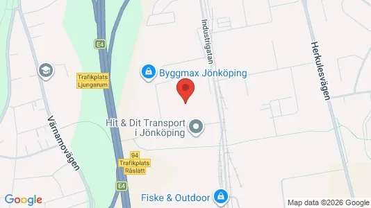 Varastot Vuokrattavana i Jönköping - kort over placeringen