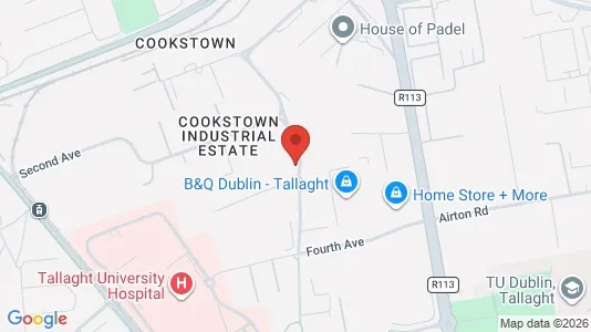 Teollisuuskiinteistöt Vuokrattavana i Dublin 22 - kort over placeringen