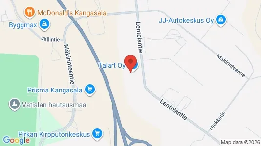 Lokaler til leje i Kangasala - kort over placeringen