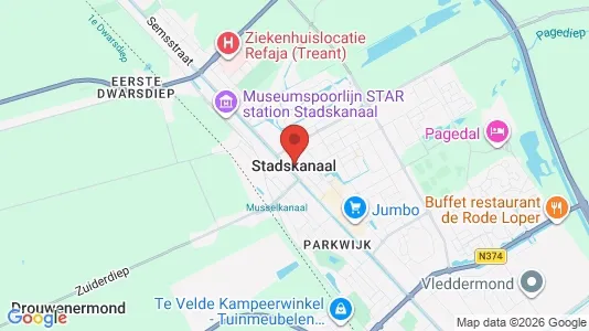 Butikslejemål til leje i Stadskanaal - Foto fra Google Street View