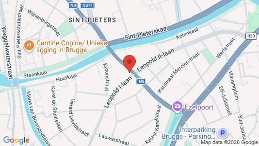 Commercial properties for sale i Brugge - kort over placeringen
