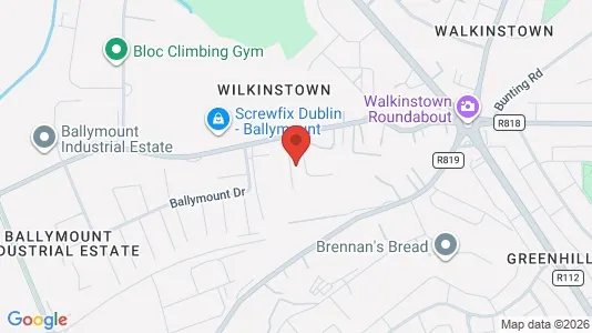 Industrial properties for rent i Dublin 12 - kort over placeringen