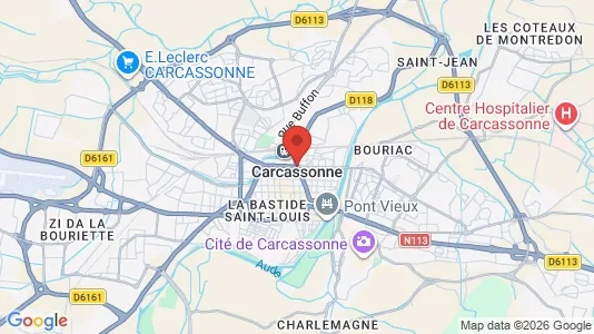 Commercial properties for sale i Carcassonne - kort over placeringen