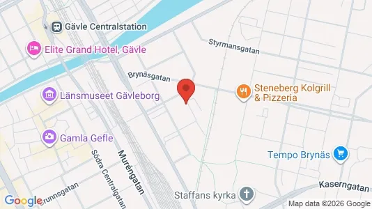 Commercial properties for rent i Gävle - kort over placeringen