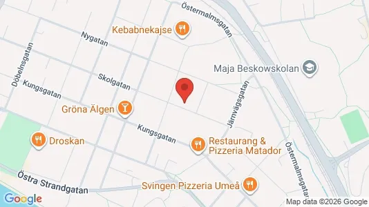 Lokaler til leje i Umeå - kort over placeringen