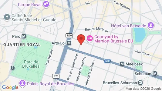 Commercial properties for rent i Stad Brussel - kort over placeringen