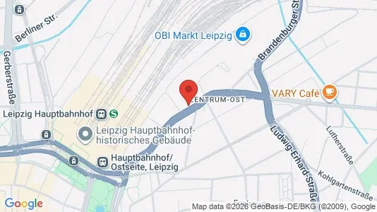 Toimistotilat Vuokrattavana i Leipzig - kort over placeringen