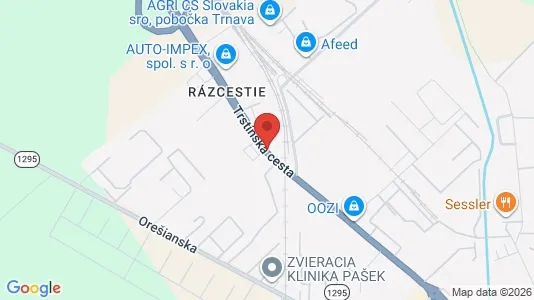Commercial properties for rent i Trnava - kort over placeringen