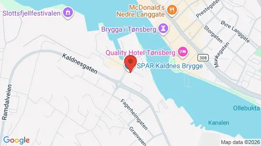 Office spaces for rent i Tønsberg - kort over placeringen