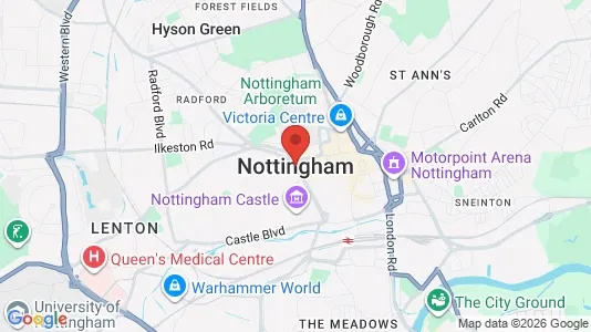 Butikslejemål til leje i Nottingham - Nottinghamshire - Foto fra Google Street View