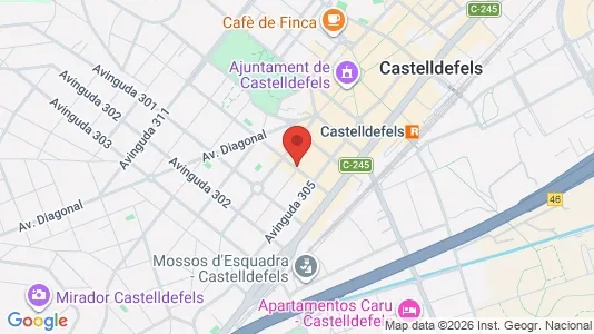Commercial properties for sale i Castelldefels - kort over placeringen