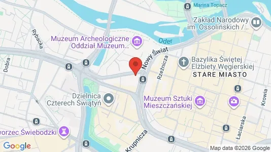 Lokaler til leie i Wrocław - kort over placeringen