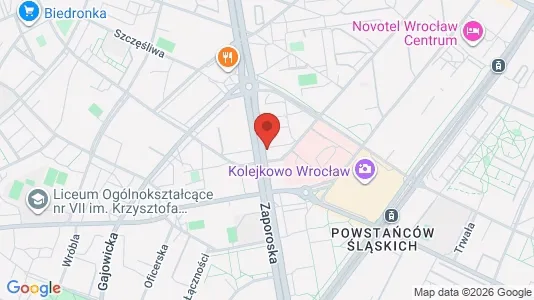 Gewerbeflächen zur Miete i Wrocław - kort over placeringen