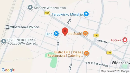Lokaler til leie i Włoszczowski - kort over placeringen