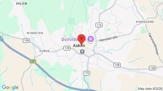 Sklepy Do wynajęcia i Askim - kort over placeringen
