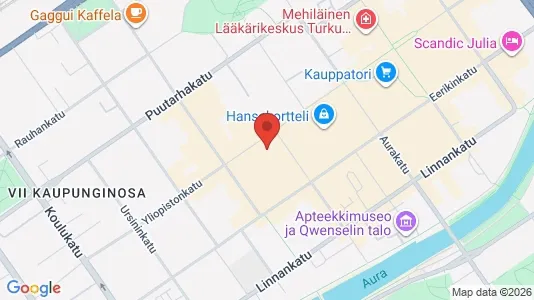Lokaler til leje i Turku - kort over placeringen
