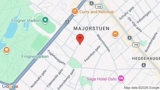 Commercial properties for sale i Oslo Frogner - kort over placeringen