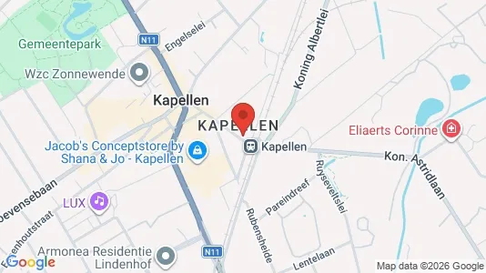 Commercial properties for rent i Kapellen - kort over placeringen