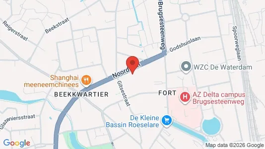 Kontorlokaler til leje i Roeselare - kort over placeringen