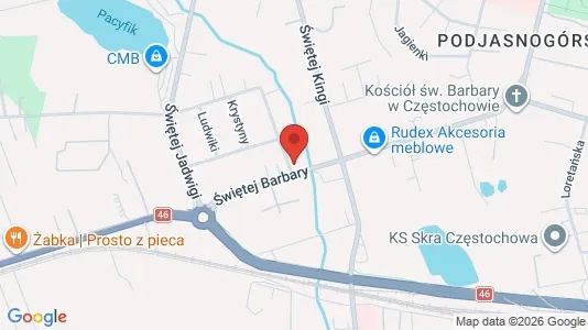 Espacios de oficina En alquiler i Częstochowa - kort over placeringen