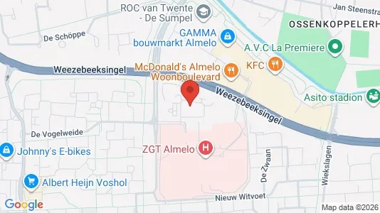 Nieruchomości komercyjne Do wynajęcia i Almelo - kort over placeringen