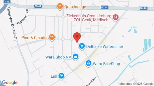 Gewerbeflächen zur Miete i Genk - kort over placeringen