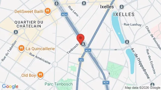 Commercial properties for rent i Brussels Elsene - kort over placeringen